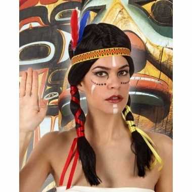 Carnaval indianen pruik dames