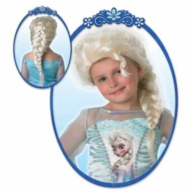 Elsa pruik blond meiden carnaval