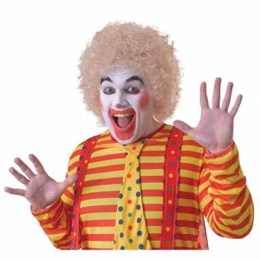 Feest blonde krullen/afro pruik volwassenen carnaval