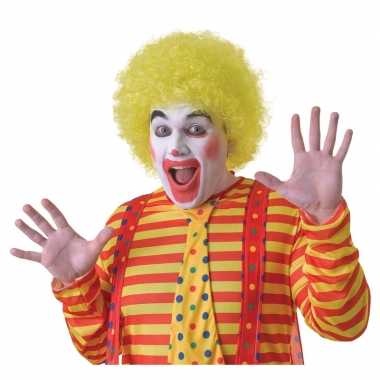 Feest gele krullen/afro pruik volwassenen carnaval