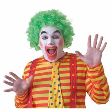 Feest groene krullen/afro pruik volwassenen carnaval