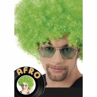 Groene krullenpruik carnaval