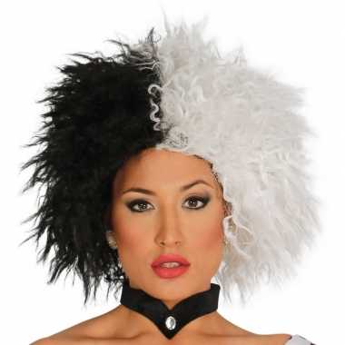 Halloween cruella pruik volwassenen carnaval