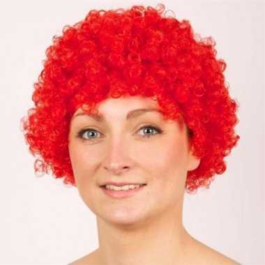 Krullen pruiken alle kleuren carnaval