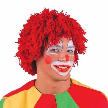 Wollen clowns pruik carnaval