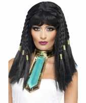 Cleopatra pruik vlechtjes carnaval