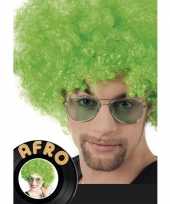 Groene krullenpruik carnaval