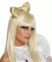 Lady gaga strikken pruik carnaval