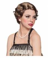 Queen elisabeth pruik bruin carnaval