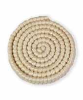 Witte wolcrepe om pruiken te vullen carnaval