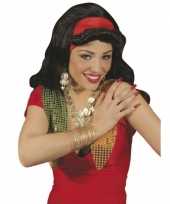 Zigeunerinnen pruik rode hoofdband carnaval